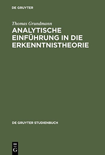 Analytische Einführung in die Erkenntnistheorie (De Gruyter Studienbuch) von de Gruyter